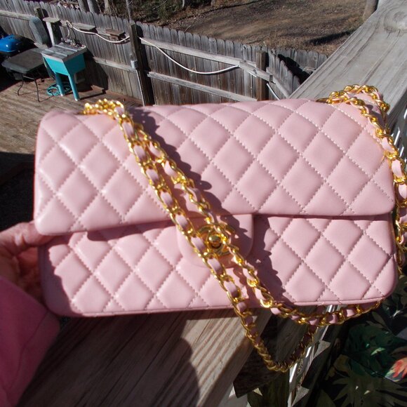 Quilted handbag pink - Picture 3 of 5